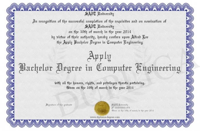 Apply Bachelor Degree in Computer Engineering