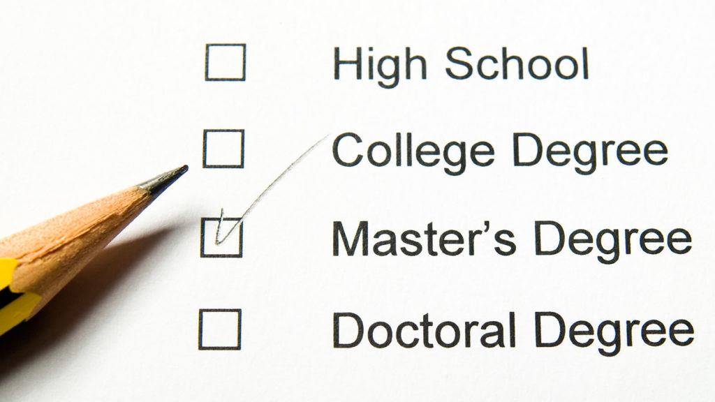 choose a master's degree