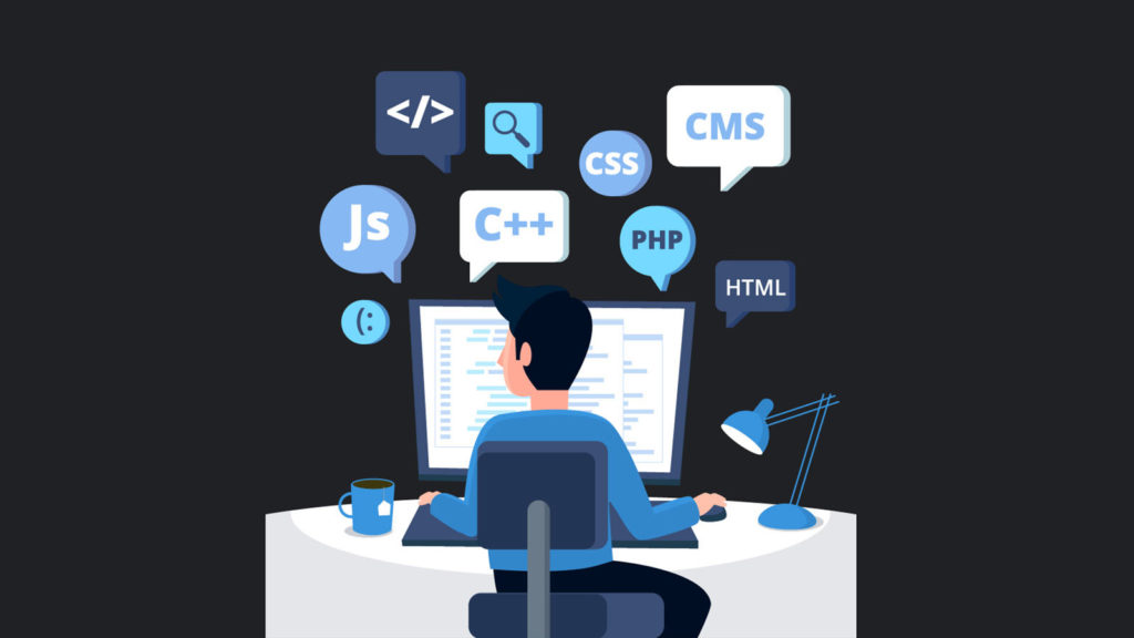 Senior dev with code: JS, C++, CSS, PHP, HTML, CMS