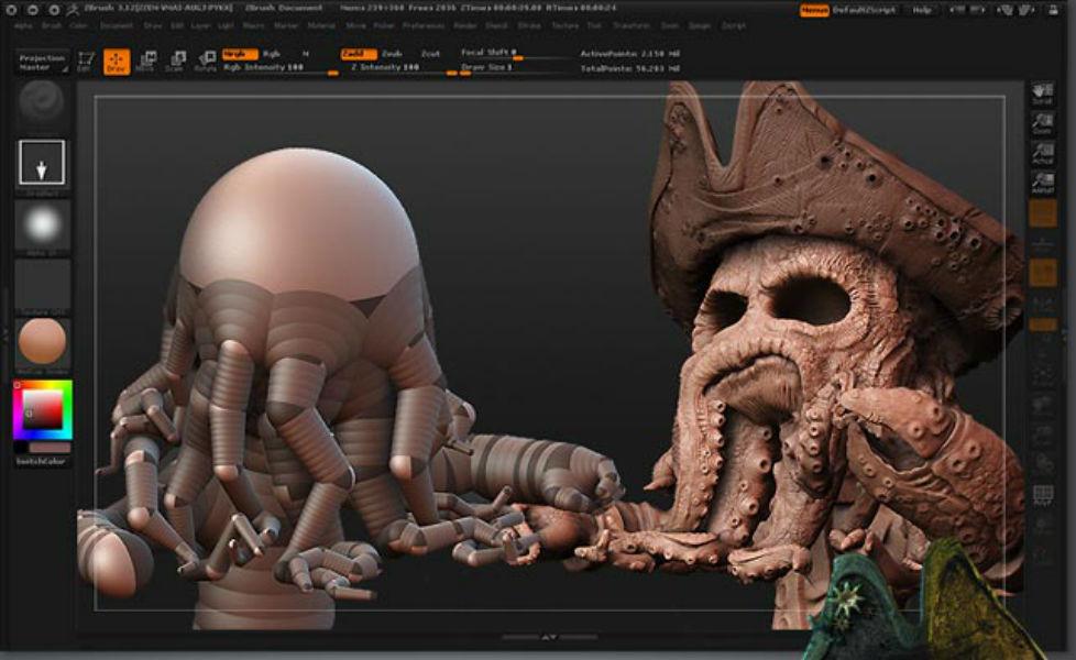 3d Modeling: Davy Jones (Pirates of the Caribbean character)