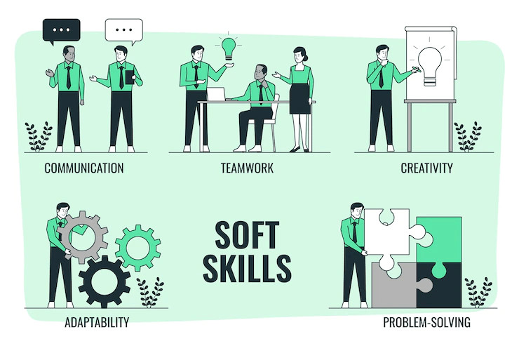 Soft skills: Communication, Teamwork, Creativity, Adaptability, Problem-solving